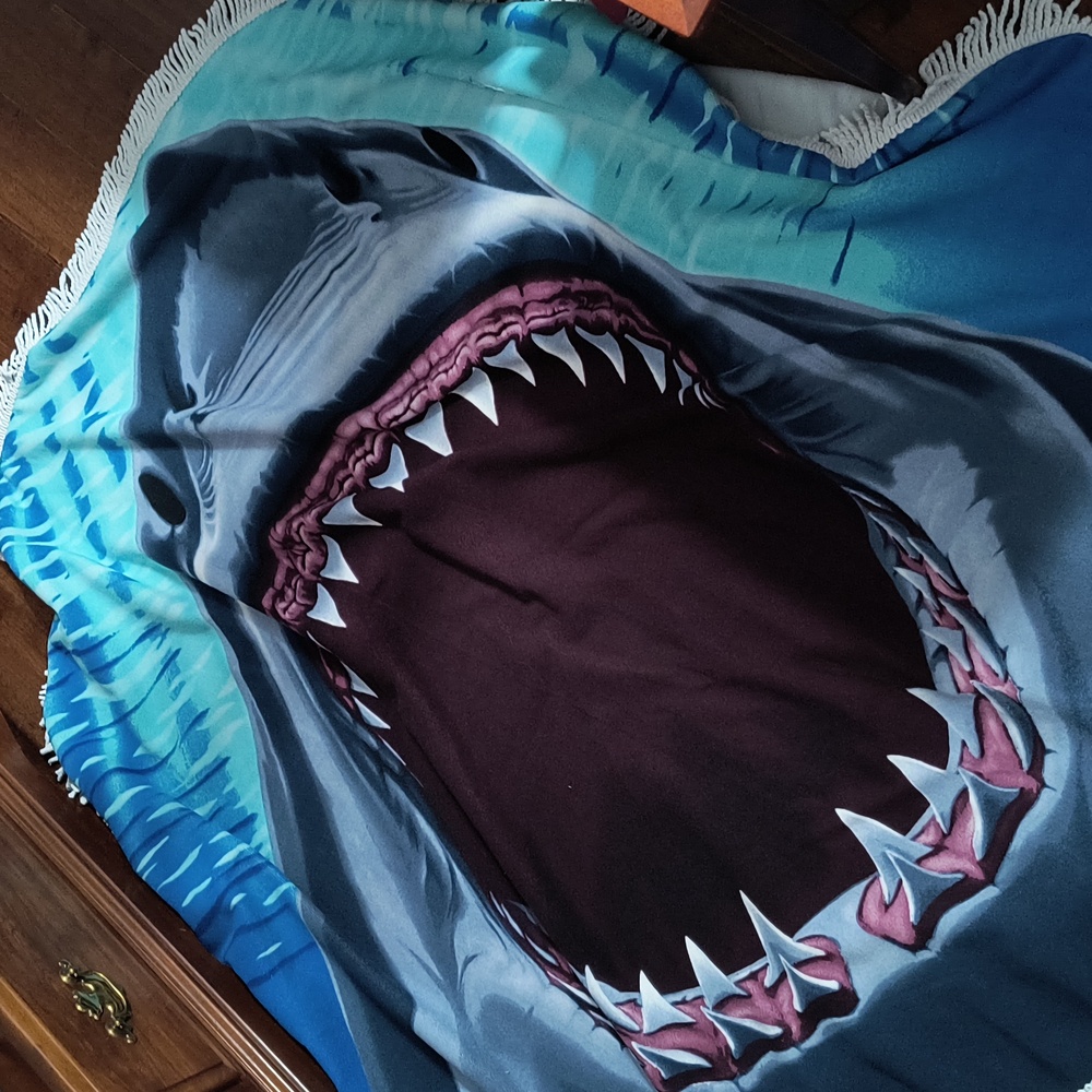Around Shark Beach Towel, like new